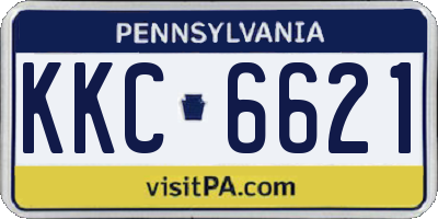 PA license plate KKC6621