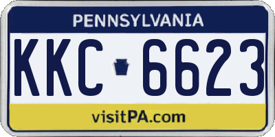 PA license plate KKC6623