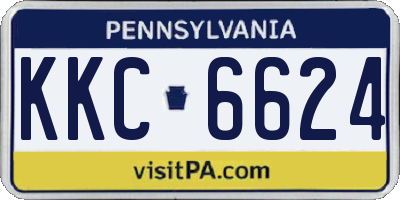 PA license plate KKC6624