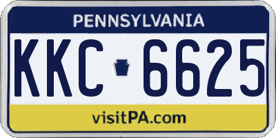 PA license plate KKC6625