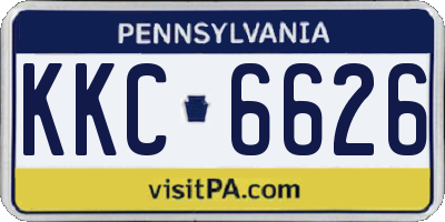 PA license plate KKC6626