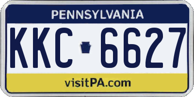PA license plate KKC6627