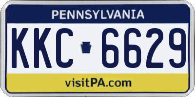 PA license plate KKC6629