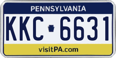 PA license plate KKC6631