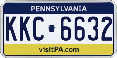 PA license plate KKC6632