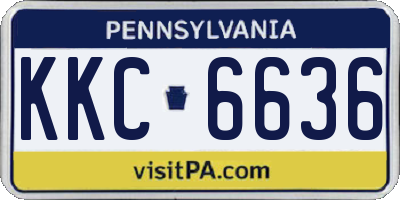 PA license plate KKC6636