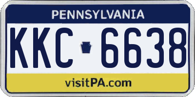 PA license plate KKC6638