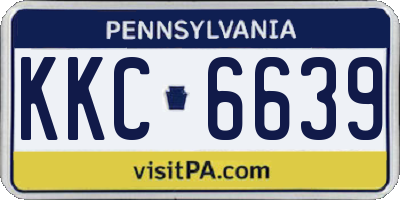 PA license plate KKC6639