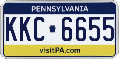 PA license plate KKC6655