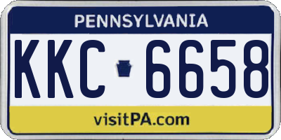 PA license plate KKC6658