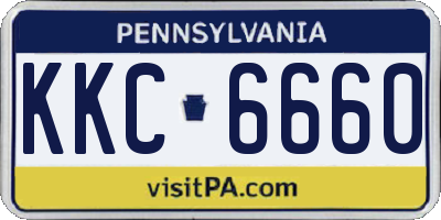 PA license plate KKC6660