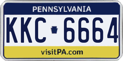 PA license plate KKC6664