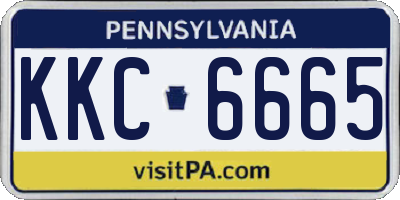 PA license plate KKC6665
