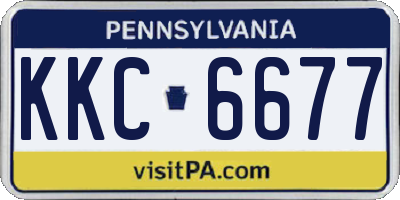 PA license plate KKC6677