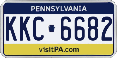 PA license plate KKC6682