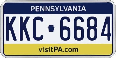 PA license plate KKC6684