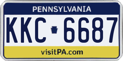 PA license plate KKC6687