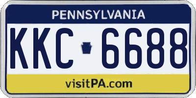 PA license plate KKC6688
