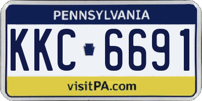 PA license plate KKC6691