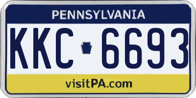 PA license plate KKC6693