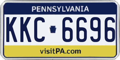 PA license plate KKC6696