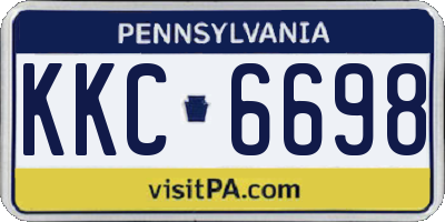 PA license plate KKC6698