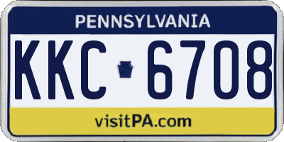 PA license plate KKC6708