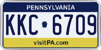 PA license plate KKC6709