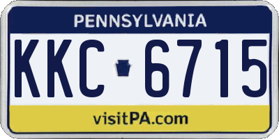 PA license plate KKC6715