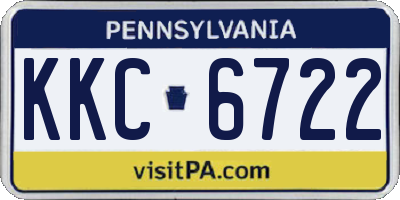 PA license plate KKC6722