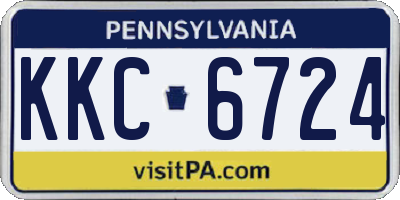 PA license plate KKC6724
