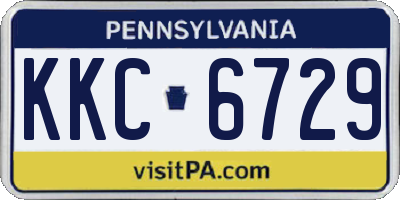 PA license plate KKC6729