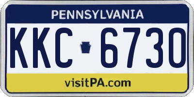 PA license plate KKC6730