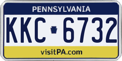 PA license plate KKC6732