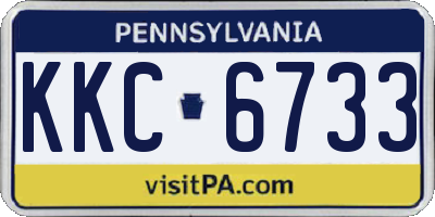 PA license plate KKC6733