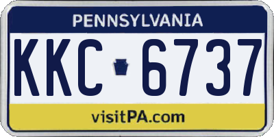 PA license plate KKC6737