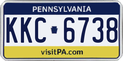 PA license plate KKC6738