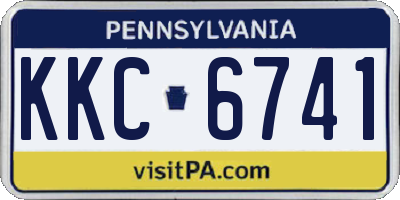 PA license plate KKC6741