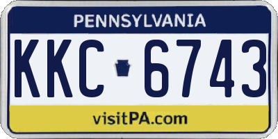 PA license plate KKC6743