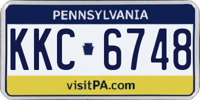 PA license plate KKC6748