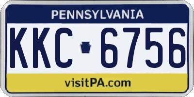 PA license plate KKC6756