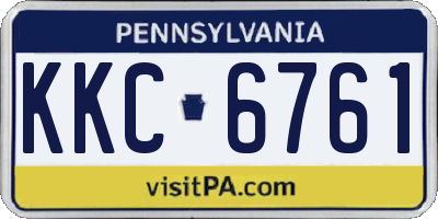 PA license plate KKC6761