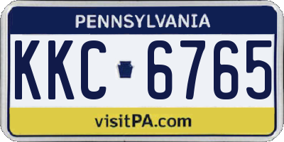 PA license plate KKC6765