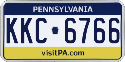 PA license plate KKC6766