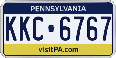 PA license plate KKC6767