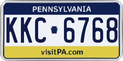 PA license plate KKC6768