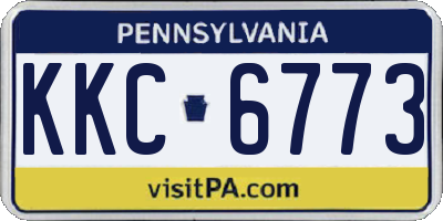 PA license plate KKC6773