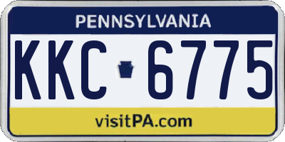 PA license plate KKC6775