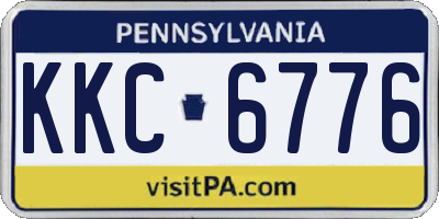 PA license plate KKC6776