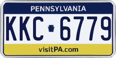 PA license plate KKC6779